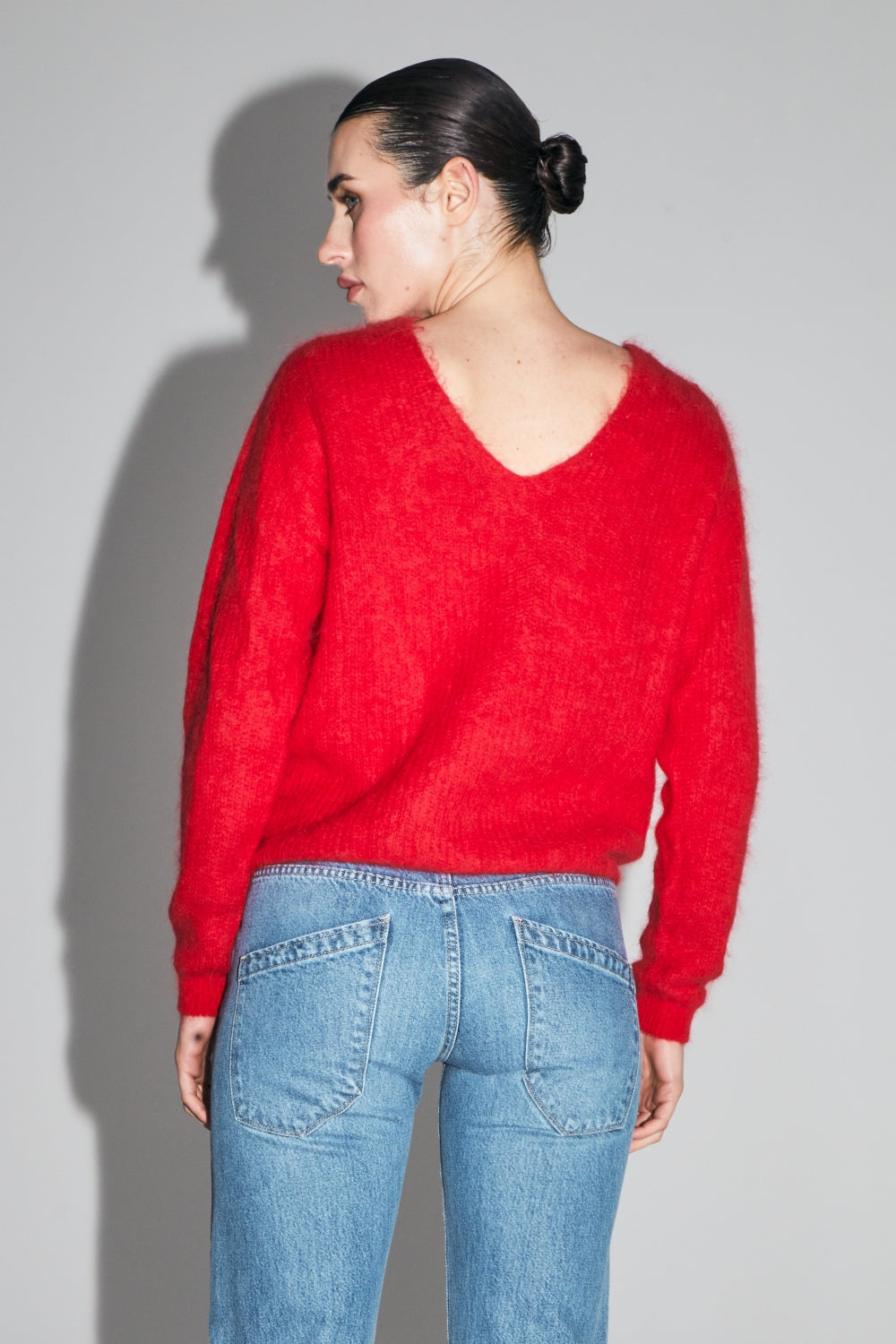 La Maille Romy Baby Alpaga Rouge Intense Fabriquée En Italie