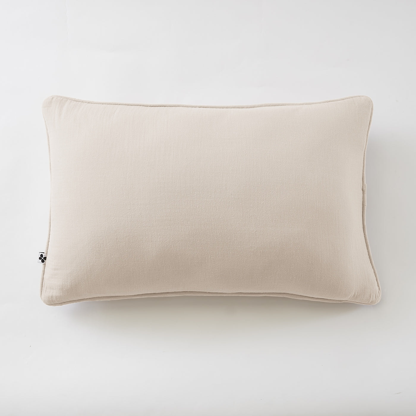 Gaïa - Coussin Déhoussable Avec Passepoil - Double Gaze De Coton Unie - Pampa