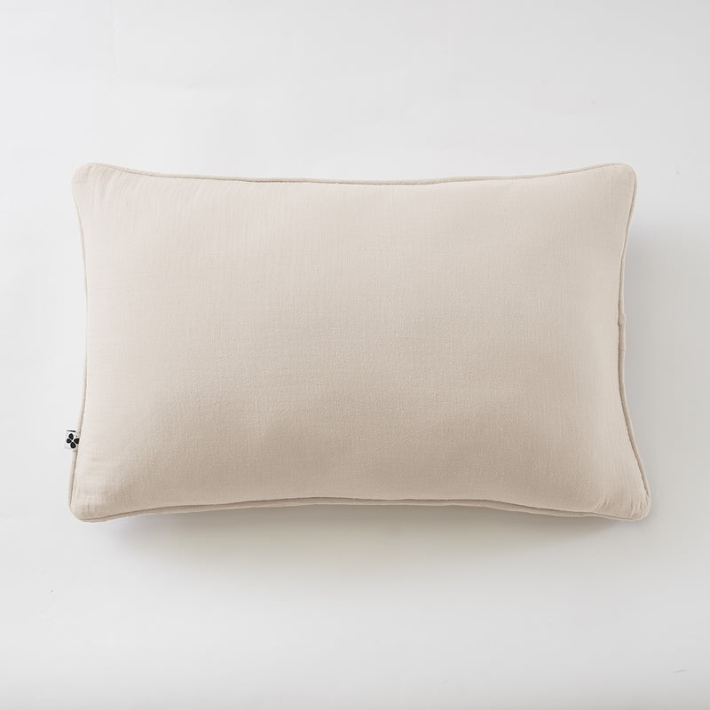 Coussin Déhoussable Avec Passepoil - Double Gaze De Coton Unie - Gaïa - Pampa