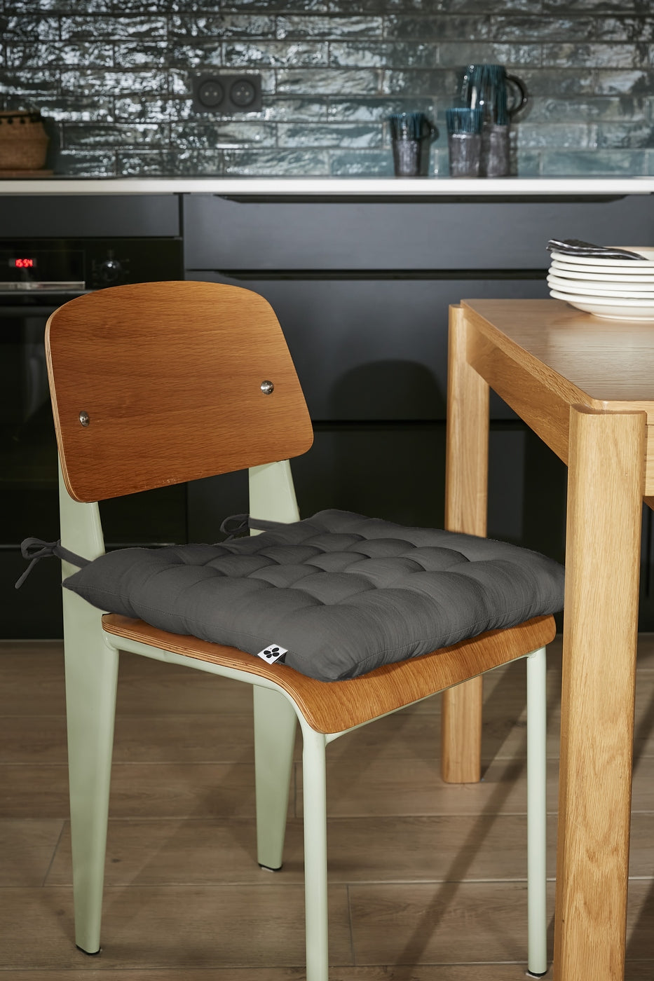 Asiento Acolchado - Gasa De Algodón Doble Liso - Gaïa - Granit