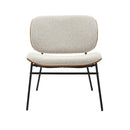 Fauteuil En Tissu Écru Aurel