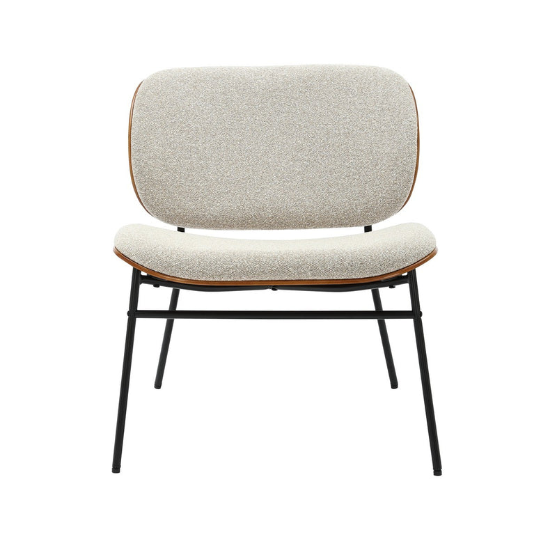 Fauteuil En Tissu Écru Aurel