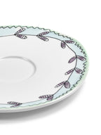 Midnight Flowers - Lot De 2 Soucoupes Pour Tasse À Café Basse - Porcelaine Bone China - Blossom Milk