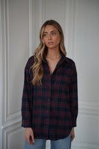 Amanda Burgundy - Checked Shirt