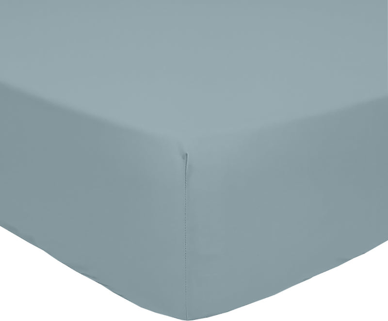 Drap Housse , Bonnet 30Cm 100% Percale De Coton 80Fils Azur - Bleu Azur