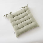 Gaïa - Assise Matelassée - Double Gaze De Coton Unie - Vert D'Eau