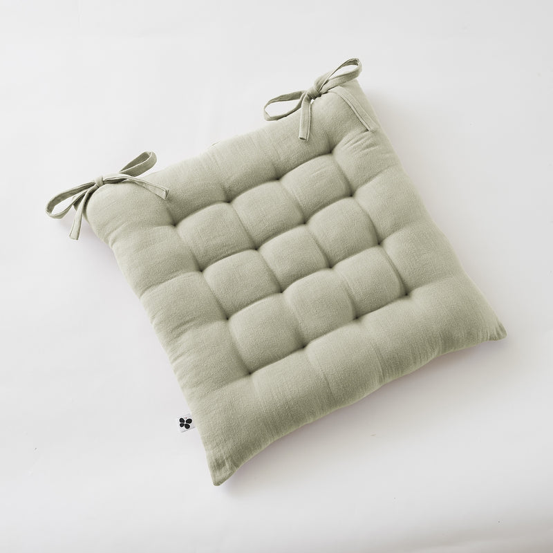 Quilted Seat - Double Plain Cotton Gauze - Gaia - Aqua Green