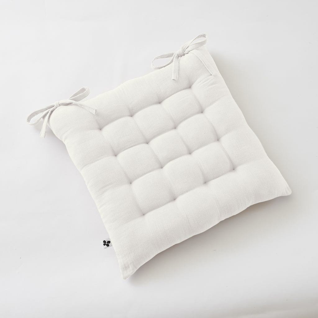 Asiento Acolchado - Gasa De Algodón Doble Liso - Gaïa - Chantilly