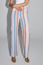 Le Pantalon Yves Aux Rayures Pop En Coton Organique Fabriqué En Italie