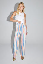 Le Pantalon Yves Aux Rayures Pop En Coton Organique Fabriqué En Italie