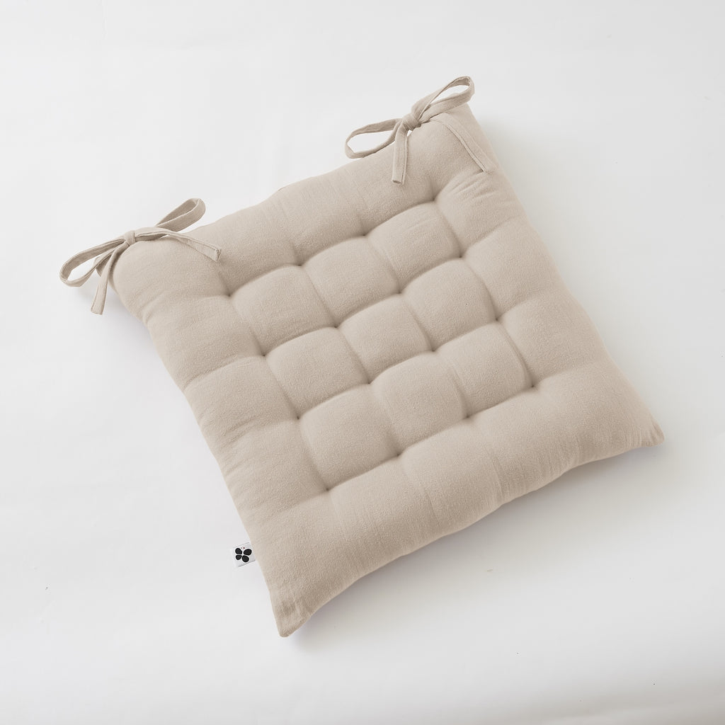 Gaïa - Asiento Acolchado - Gasa Doble De Algodón Liso - Pampa