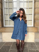 Robe En Jean Marion À Manches Longues