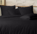 Parure Housse De Couette 2 Pcs 100% Percale De Coton Noir