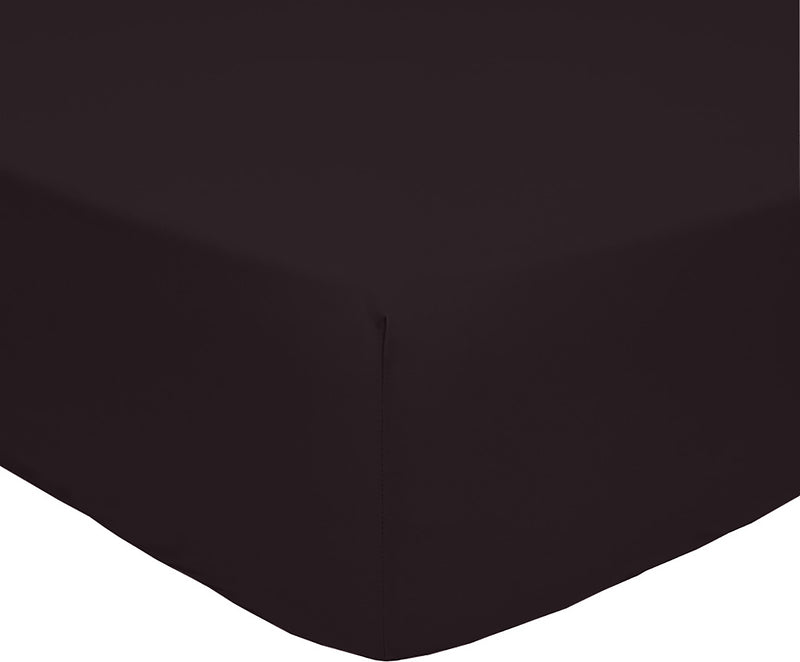 Drap Housse , Bonnet 30Cm 100% Percale De Coton 80Fils Noir