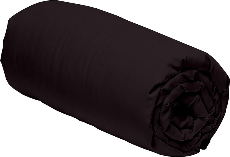 Drap Housse , Bonnet 30Cm 100% Percale De Coton 80Fils Noir
