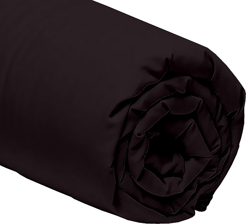 Drap Housse , Bonnet 30Cm 100% Percale De Coton 80Fils Noir