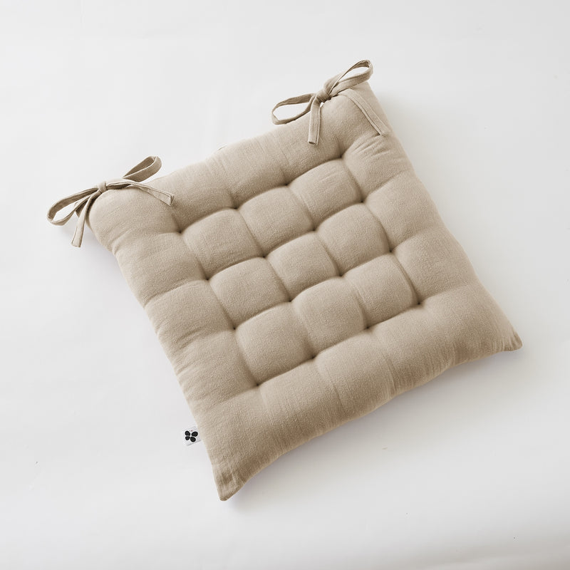 Assise Matelassée - Double Gaze De Coton Unie - Gaïa - Ficelle