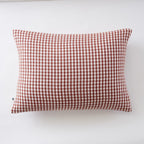 Vickie - Funda de almohada - Gasa de algodón tejida teñida - Terracota