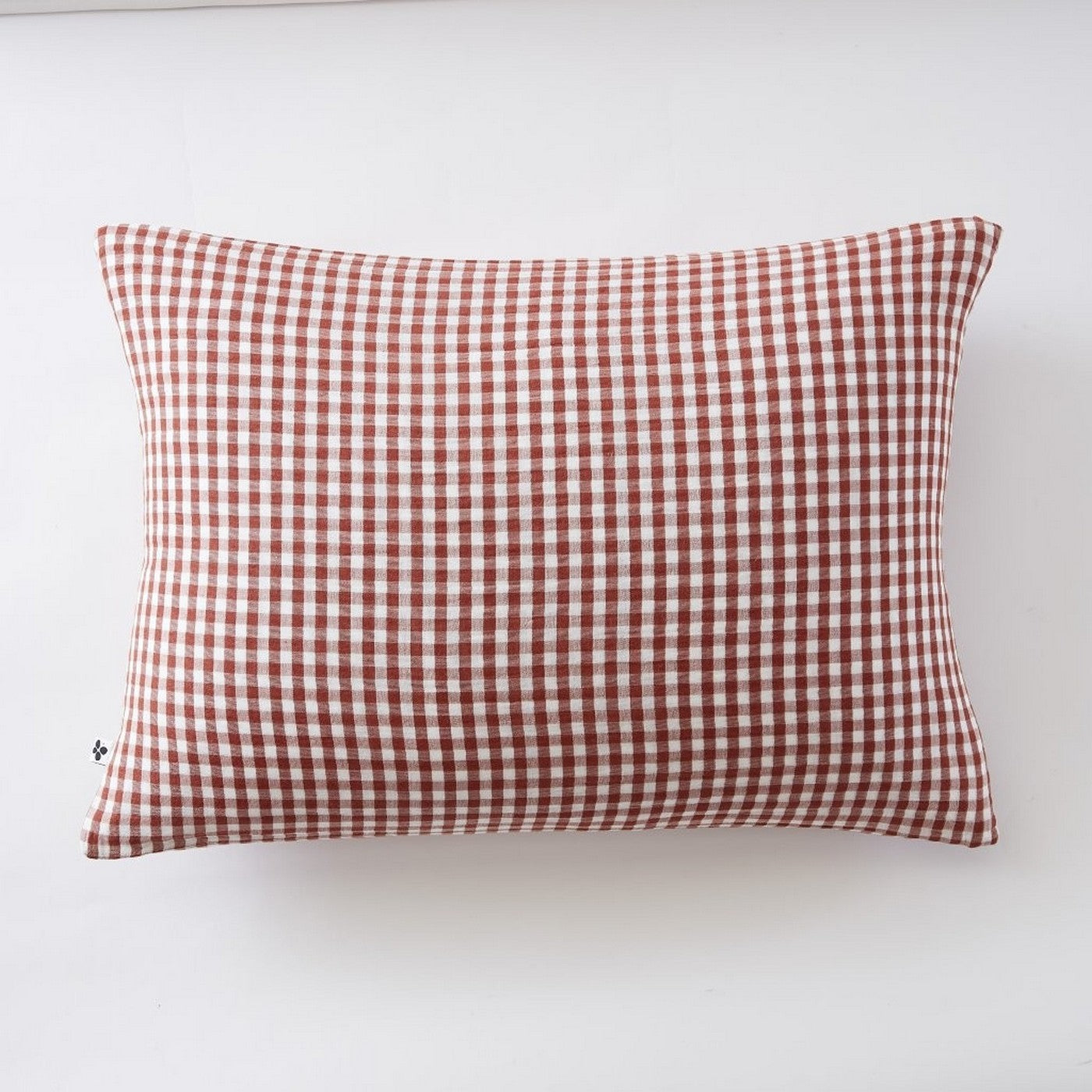 Vickie - Funda de almohada - Gasa de algodón tejida teñida - Terracota