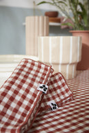 Lot De Serviettes - Gaze De Coton Tissée - Teinte Vickie - Terracotta