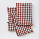 Lot De Serviettes - Gaze De Coton Tissée - Teinte Vickie - Terracotta