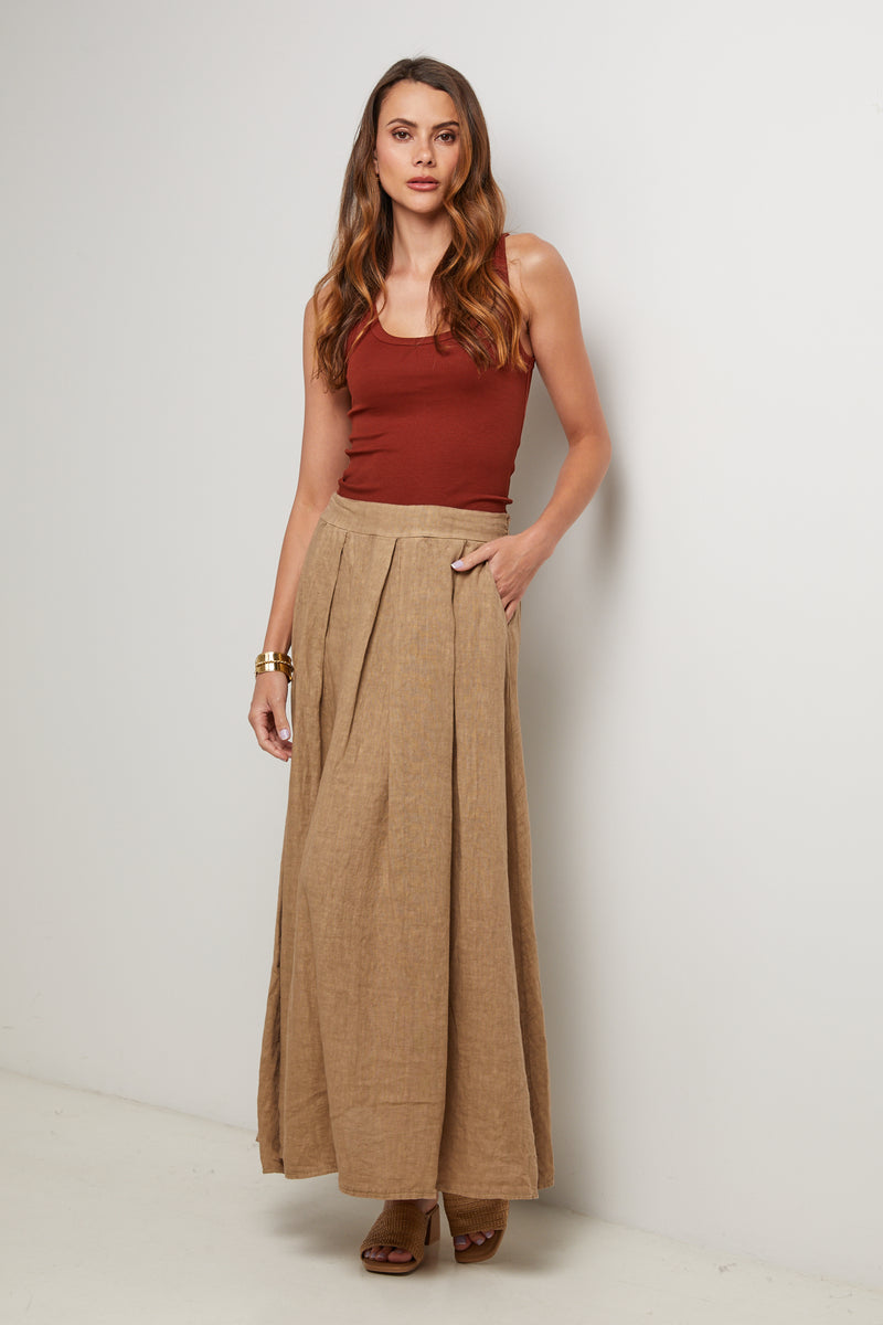 Falda - Camel - Mujer