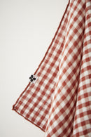 Lot De Essuie-Mains - Gaze De Coton Tissée - Teinte Vickie - Terracotta