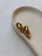 Pendientes vintage - Criollas estriadas doradas