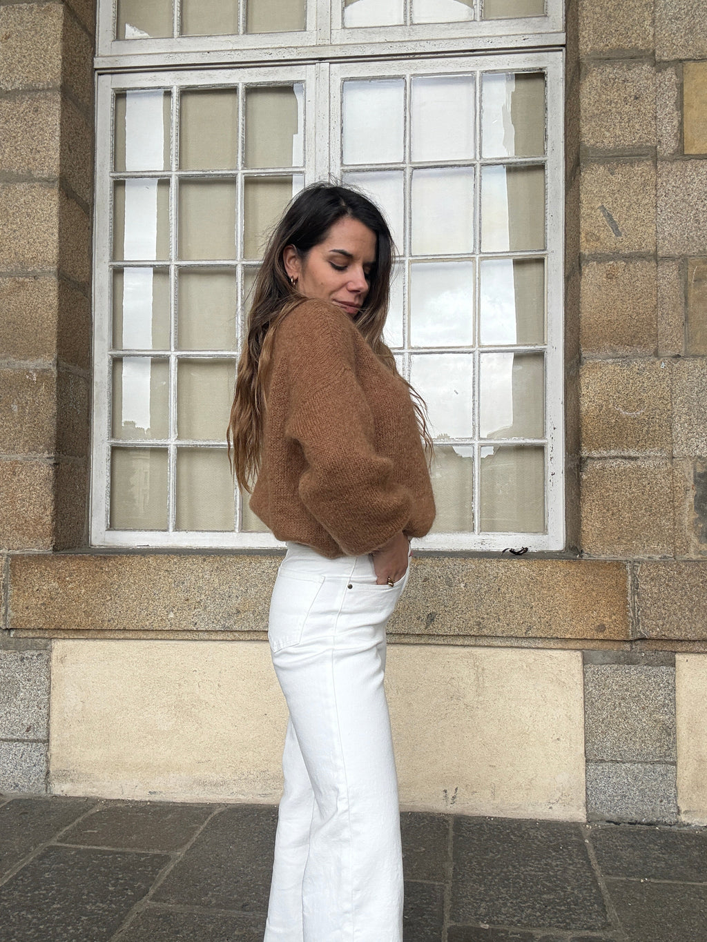 Jean cropped broderies Lola