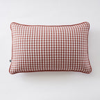Teinte Vickie - Coussin Déhoussable Avec Passepoil - Gaze De Coton Tissée - Terracotta