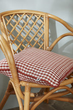 Teinte Vickie - Coussin Déhoussable Avec Passepoil - Gaze De Coton Tissée - Terracotta