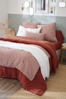 Bout De Lit - Gaze De Coton Tissée Teinte - Vickie - Terracotta