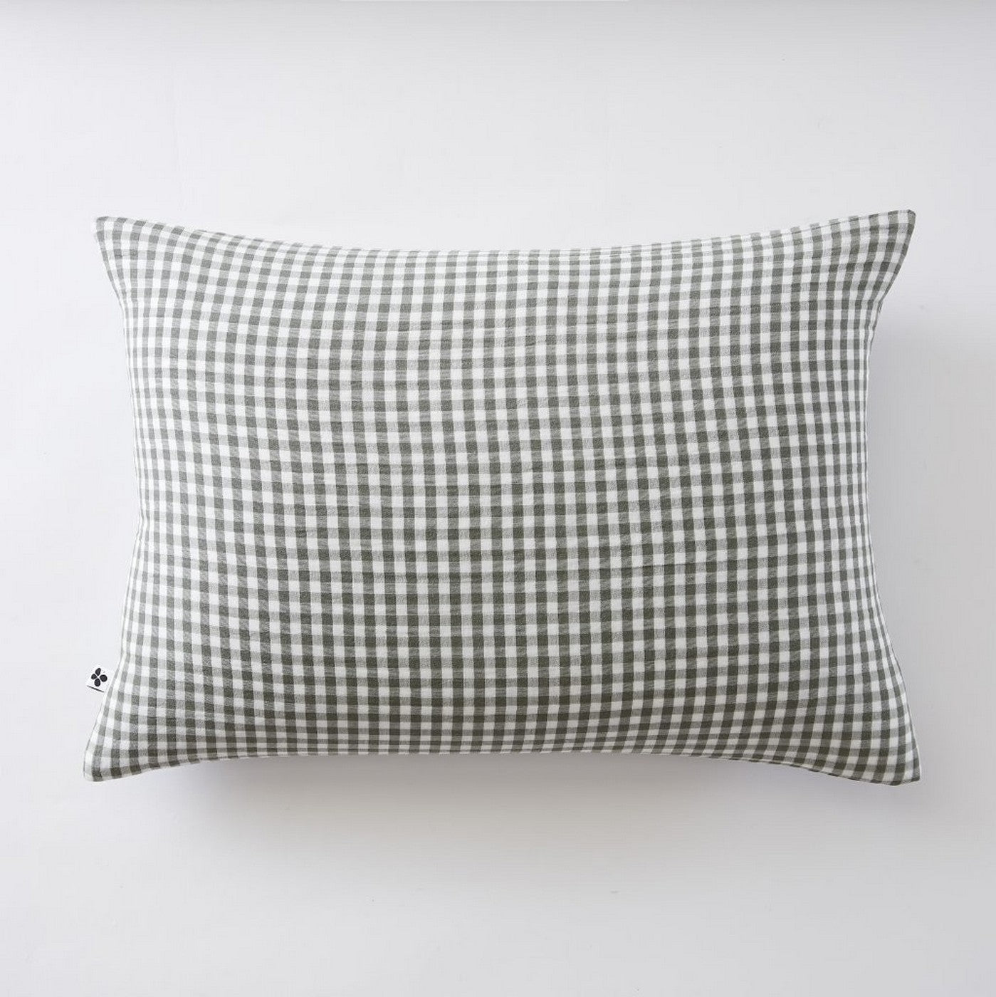 Vickie - Funda de almohada - Gasa de algodón tejida teñida - Romero