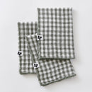 Lot De Serviettes - Gaze De Coton Tissée - Teinte Vickie - Romarin