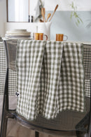 Nappe Rectangle - Gaze De Coton Tissée - Teinte Vickie - Romarin