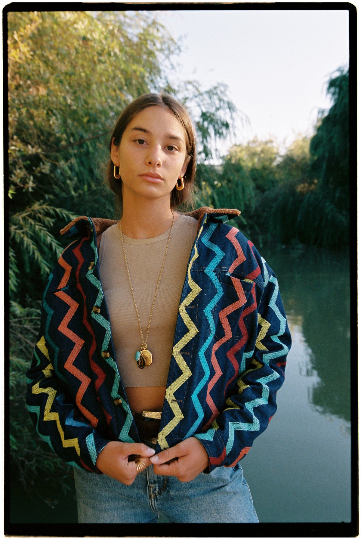 Robe Denim Zig Zag