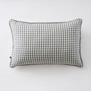 Coussin Déhoussable Avec Passepoil - Gaze De Coton Tissée - Teinte Vickie - Romarin