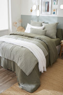 Bout De Lit - Gaze De Coton Tissée Teinte - Vickie - Romarin