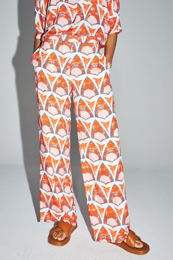 The Max Calico Print Trousers Made In Italy