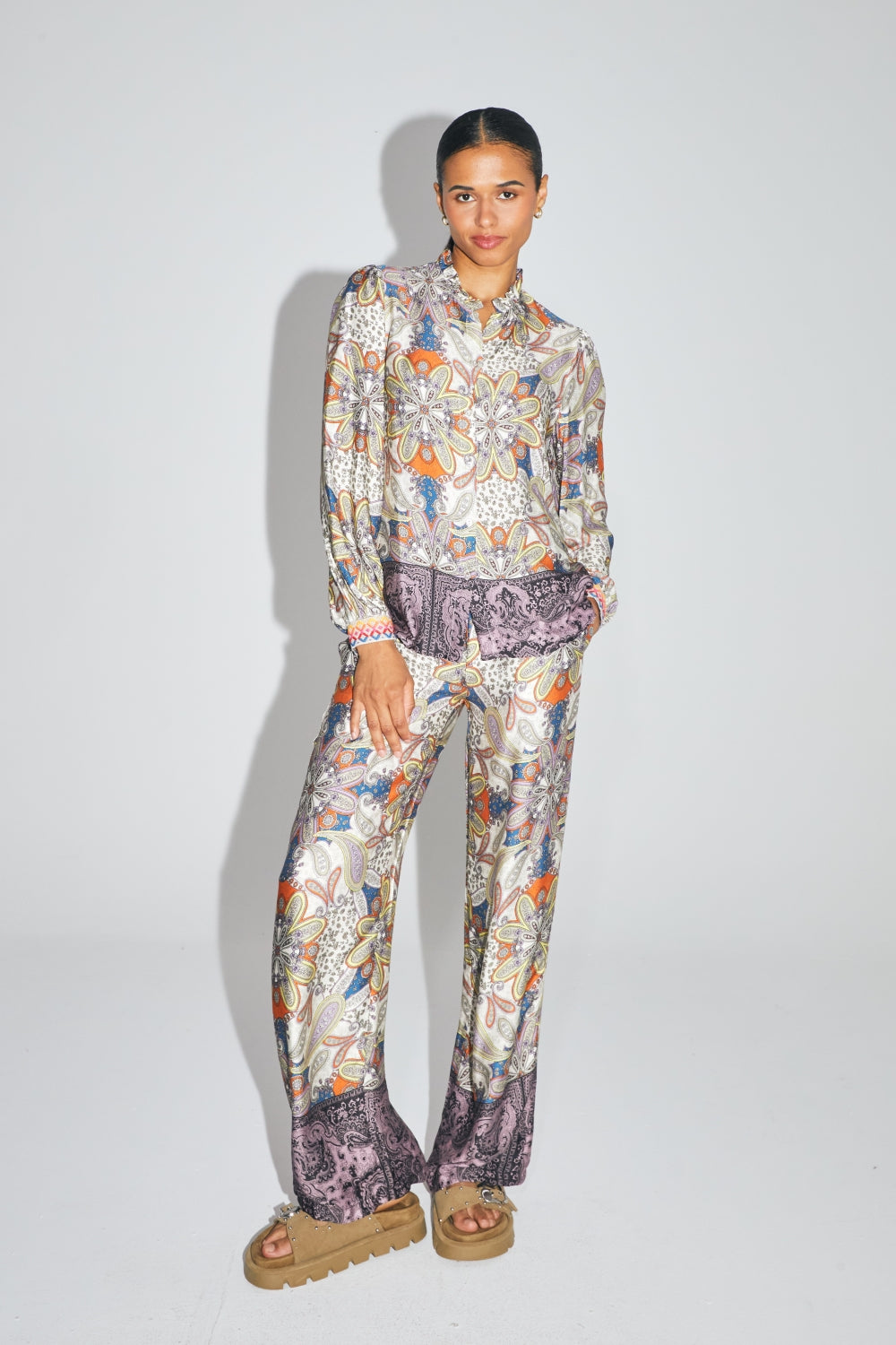 Pantalones Aurora, estampado Shikra