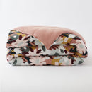 Housse De Couette Réversible - Gaze De Coton Imprimée - Léane - Rose Pêche