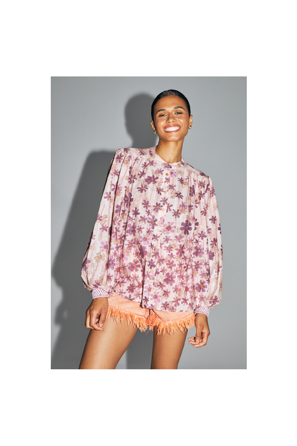 Camisa Paola, estampado Bloom Fall