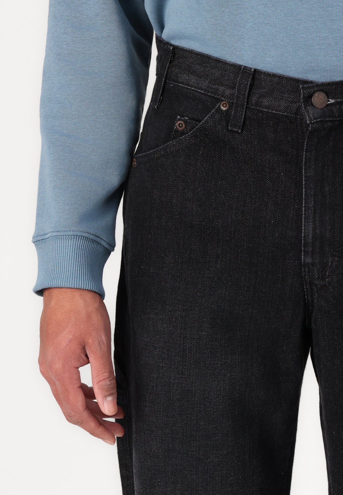 Jeans da lavoro Utility, vestibilità comoda - Denim nero - Uomo