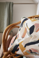 Removable Cushion Cover with Piping - Printed Cotton Gauze - Julia -