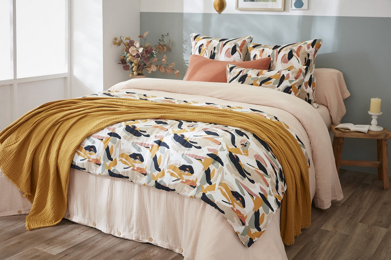 Bout De Lit - Gaze De Coton Imprimée - Julia