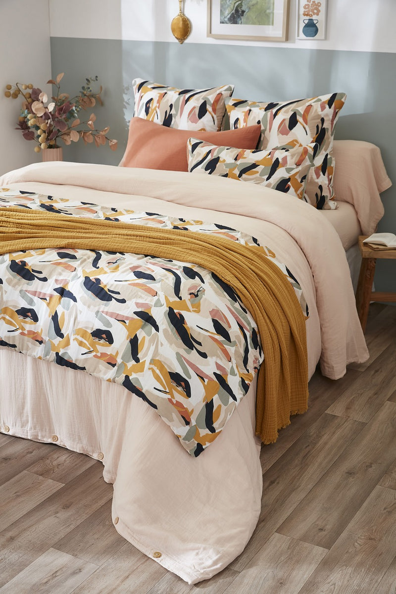 Bout De Lit - Gaze De Coton Imprimée - Julia