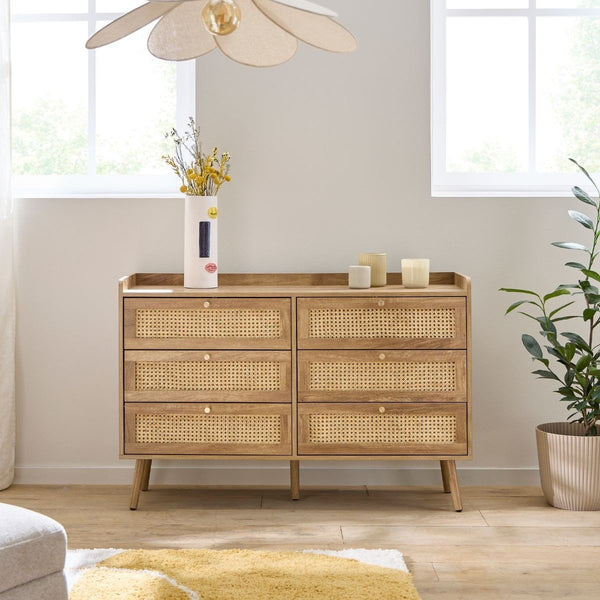 Palmo - Commode 6 Tiroirs - Rotin Naturel