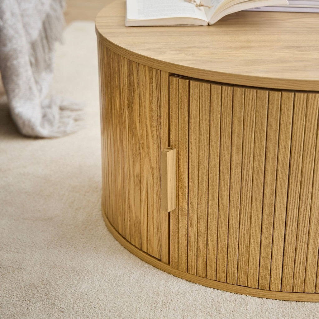 Ernest - Round Coffee Table With Storage