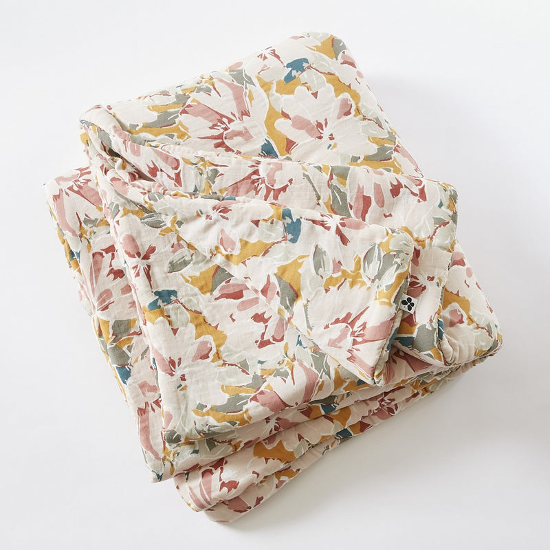 Bout De Lit - Gaze De Coton Imprimée - Clarence