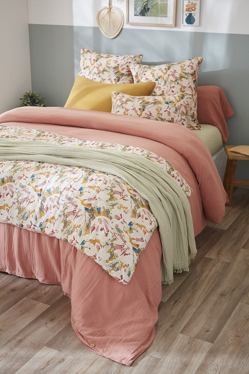 Bout De Lit - Gaze De Coton Imprimée - Clarence